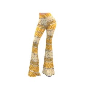 “OLE BANANA RAMA" BOHO COWGIRL PRINT BELL BOTTOMS